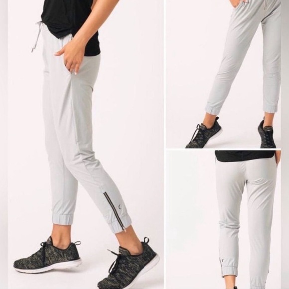 NWT!! Zyia Everywhere Zipper Joggers Pants Gray  sz XL - Picture 2 of 4